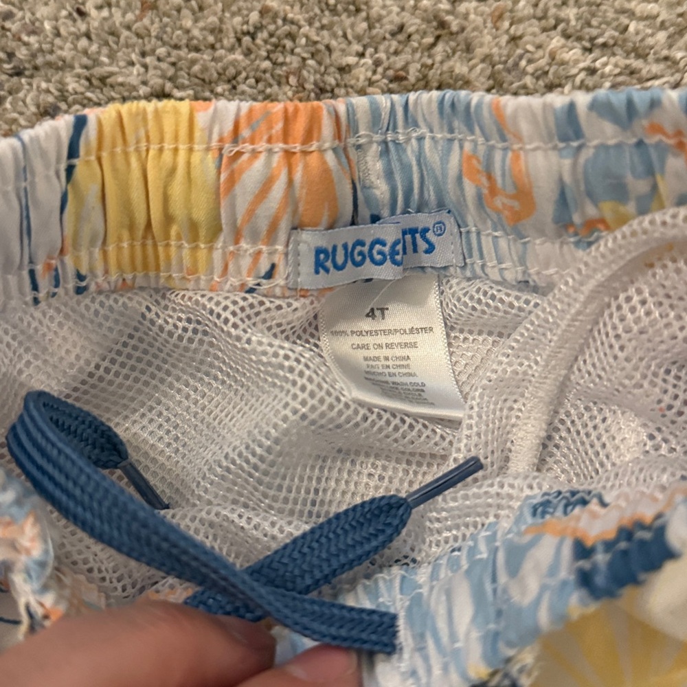 RuggedButts Birds Of Paradise Tropical Swim Trunks 4t - Picture 3 of 7